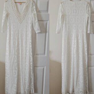 Lilly Pulitzer Sharrie White Lace Crochet Maxi
